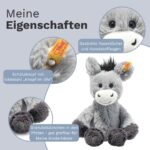 Steiff Kuscheltier Dinkie Esel, Süßes Stofftier mit Kunststoffaugen, Kinder, Jungen & Mädchen, Friends, Plüschtier 2 – Bild 4